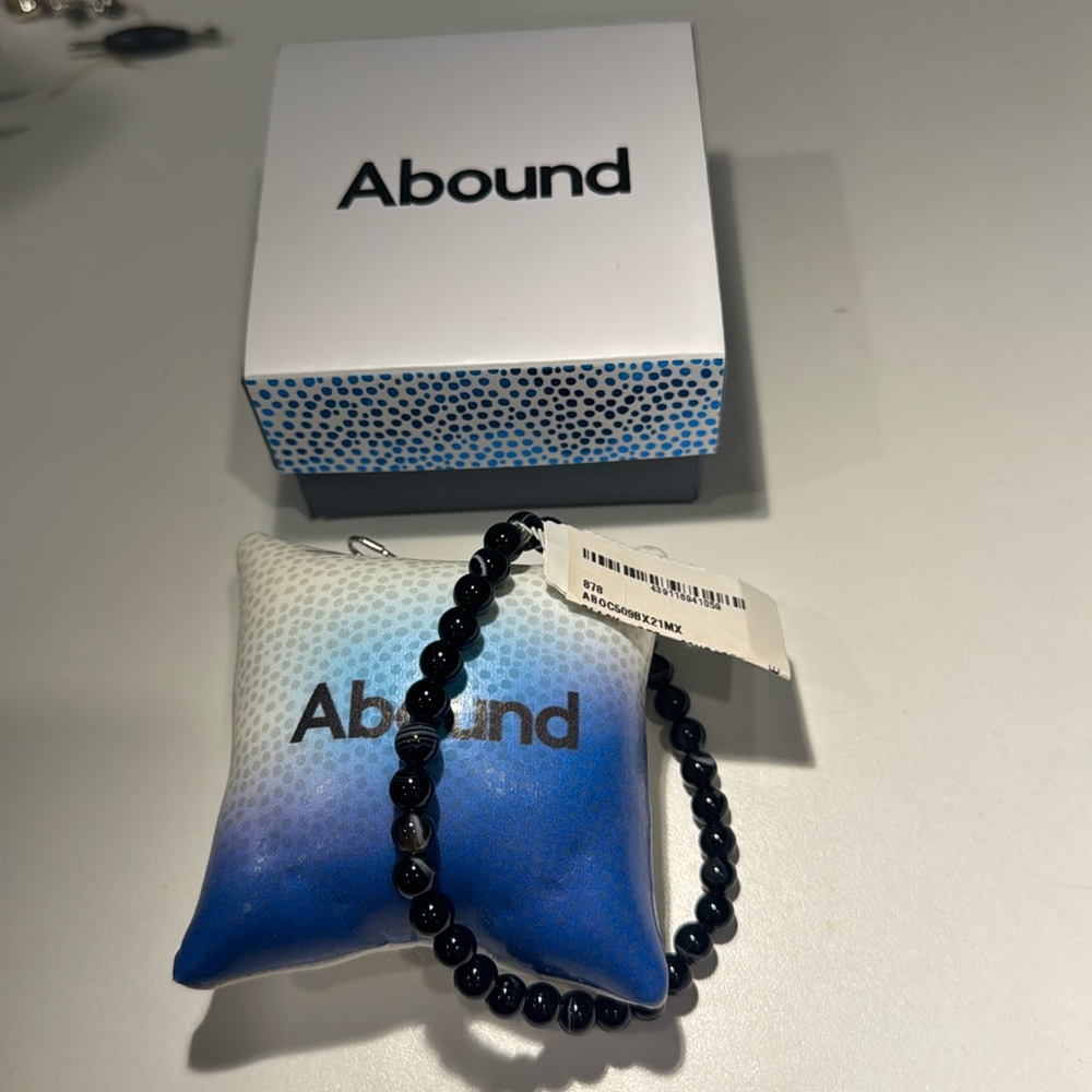 Abound bracelet men’s semi precious stone black